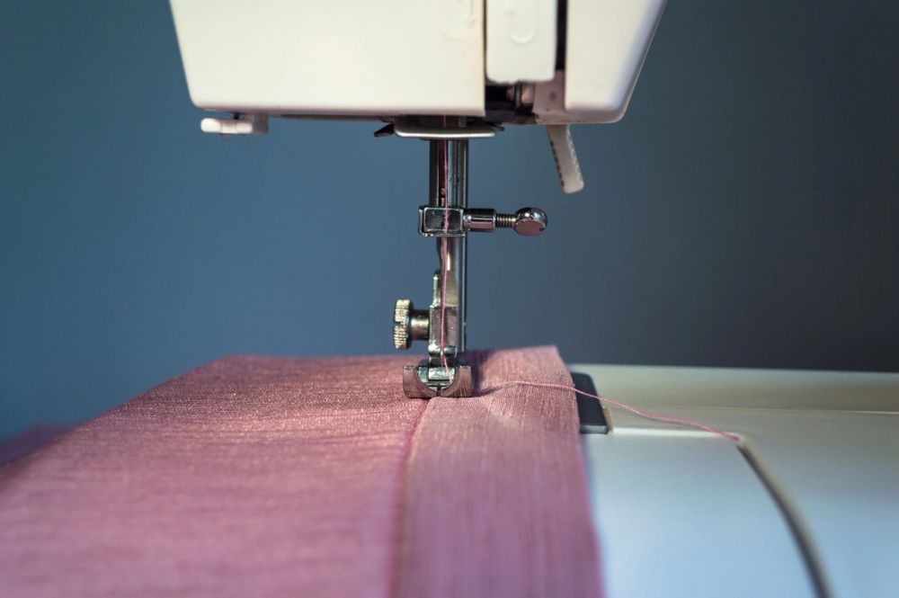 Sewing supplies laid out for a workshop